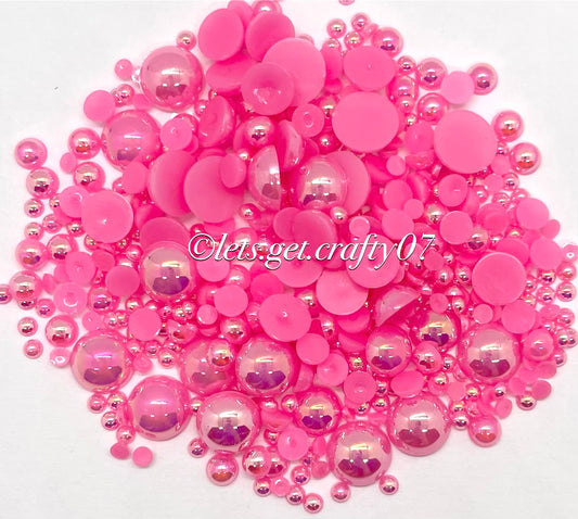 Rose Pink- Pearl Scatter Mix